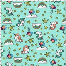 Tecido Estampado para Patchwork - Coleção Unicórnio Unicórnio Baby Cor 01 (0,50x1,40)