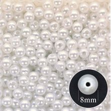 Pérola 8mm com Furo Branco - 250g