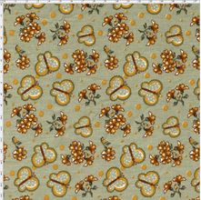 Tecido Estampado para Patchwork - Coleção Borboletas Borboletas no Jardim Fendi (0,50x1,40)