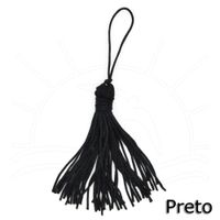 Pingente Tassel TP003 7,8cm - 10 Unidades 016 - preto