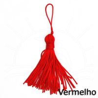 Pingente Tassel TP003 7,8cm - 10 Unidades 014 - vermelho