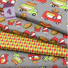 Kit de Tecido Food Truck (30x70) 4 Estampas