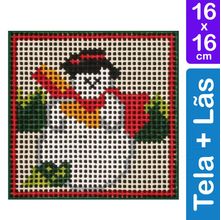 Kit Tela para Bordar 16x16 - 3216 Boneco de Neve