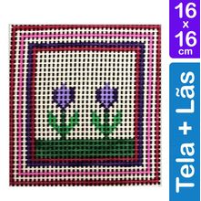 Kit Tela para Bordar 16x16 - 3206 Flores