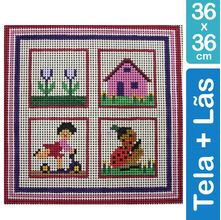 Kit Tela para Bordar 36x36 - 3401 Infantil Menina