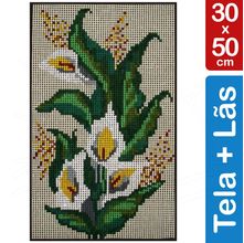 Kit Tela para Bordar 30x50 - 3807 Copo de Leite