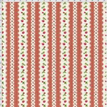 Tecido Estampado para Patchwork - Millyta Four Seasons Listrado Rose com Rosas (0,50x1,40)