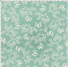 Tecido Estampado para Patchwork - Millyta Four Seasons Arabesco Fundo Verde (0,50x1,40)