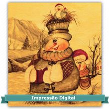 Tecido Estampado para Patchwork Bia Moreira - Snowman Vintage 03 (0,50x1,40)