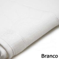 Toalha com Capuz Para Bordar Velour Jacquard Baby Classic - Döhler Branco