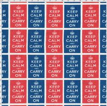 Tecido Estampado para Patchwork - Coleção Nova Londres Keep Calm (0,50x1,40)