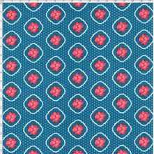 Tecido Estampado para Patchwork - Floral Veneza Rosa e Anil cor 1931 (0,50x1,40)