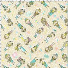 Tecido Estampado para Patchwork - Veterinário cor 1857 (0,50x1,40)