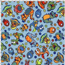 Tecido Estampado para Patchwork -Monsters cor 1861(0,50x1,40)