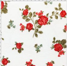 Tecido Estampado para Patchwork - Fluorita Vermelho cor 1 (0,50x1,40)