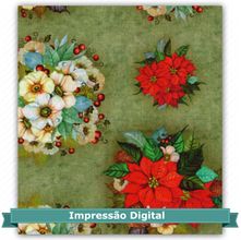 Tecido Estampado para Patchwork Bia Moreira - Floral Natal 01 (0,50x1,40)