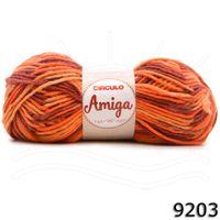 Fio Amiga Círculo Mesclado 100g 9203 ferrugem