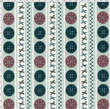 Tecido Estampado para Patchwork - Coleção Costura Faixa Botões Azul (0,50x1,40)