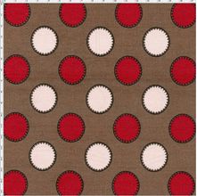 Tecido Estampado para Patchwork - Coleção Costura Fuxico Marrom (0,50x1,40)