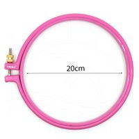 Bastidor de Plástico com Regulador Círculo 20,3cm - rosa