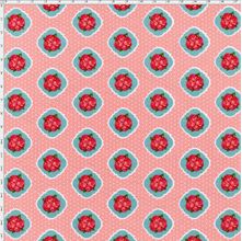 Tecido Estampado para Patchwork - Floral Veneza Rosa e Azul cor 1923 (0,50x1,40)