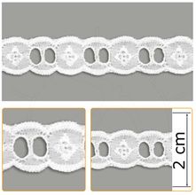 Passa Fita Branco 2,0cm Arte Punto PP056 - 13,7 Metros