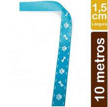 Fita de Cetim Ossinho/Patinhas ECF003S Cor 064 - 15mm com 10 metros