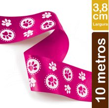 Fita de Cetim Patas ECF009S Cor 072 - 38mm com 10 metros