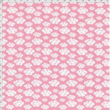 Tecido Estampado para Patchwork - Corujinha Nuvens Cor 02 Rosa (0,50x1,40)