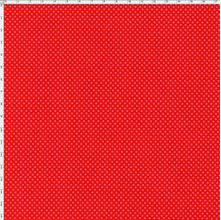 Tecido Estampado para Patchwork - Arte em Cores Poá Coral Fundo Vermelho Carmim (0,50x1,40)