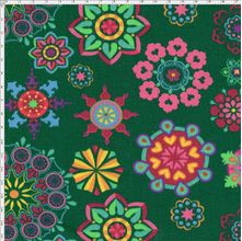 Tecido Estampado para Patchwork - Arte em Cores Mandala Chof  (0,50x1,40)