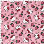 Tecido Estampado para Patchwork - Hello Kitty Lances Fundo Pink (0