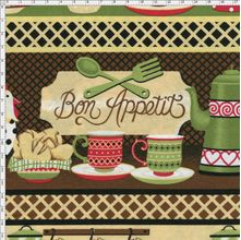 Tecido Estampado para Patchwork - Cozinha Country cor 2008 (0,50x1,40)