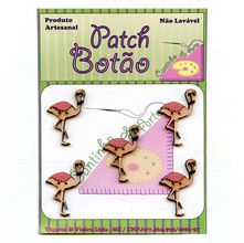 Botão Patch Flamingo 1695 - 5 unidades