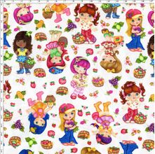 Tecido Estampado para Patchwork - Tutti Frutti As Frutinhas (0,50x1,40)