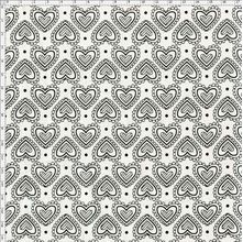 Tecido Estampado para Patchwork - Coleção Manequim Coração em Listras Bege (0,50x1,40)