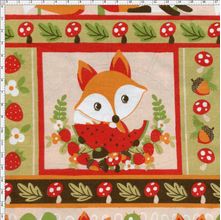 Tecido Estampado para Patchwork - Raposas cor 1988 (0,50x1,40)