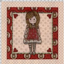 Tecido Estampado para Patchwork - Coleção Bonecas Painel (0,49x1,40)