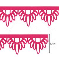 Guipir de Cetim Marilda 1103 Folha Pequena - 10 Metros 122 - pink