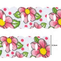 Passa Fita Marilda Mod. 92 Estampado - 10 Metros 974 chita branco com pink