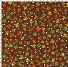 Tecido Estampado para Patchwork - Casa Belém Corujices Folhas (0,50x1,40)