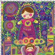 Tecido Estampado para Patchwork - Distroller Virgencita Vitral (0,50x1,40)