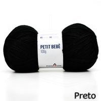 Fio Petit Bebê 100g - Pingouin 100 preto