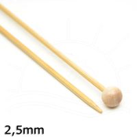 Agulha para Tricô Bambu Tulip - 25cm 2,5mm