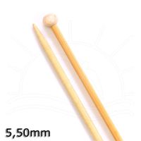 Agulha para Tricô Bambu Tulip - 35cm 5,50mm