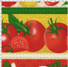 Tecido Estampado para Patchwork - Barrado Legumes Cor 1994 (0,50x1,40)