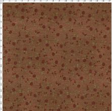 Tecido Estampado para Patchwork - Sunbonnet Floral Vinho Fundo Marrom (0,50x1,40)