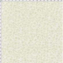 Tecido Estampado para Patchwork - Millyta Shabby Romantic Rosas com Arabesco Verde Claro (0,50x1,40)