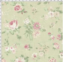 Tecido Estampado para Patchwork - Millyta Shabby Romantic Rosas Médio Bege Claro (0,50x1,40)