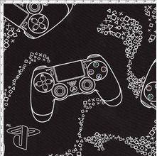 Tecido Estampado para Patchwork - Playstation Console Fundo Preto (0,50x1,40)